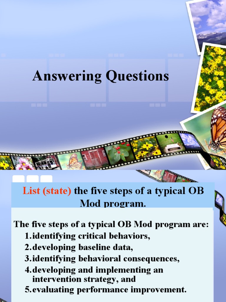 Five Steps of OB Mod Program | PDF | Motivation | Motivational