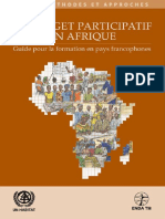 Le Budget Participatif en Afrique – Manuel de Formation Pour Les Pays Francophone - Volume II Methodes Et Approches