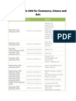 HSC Time Table 2015 Maharashtra Board