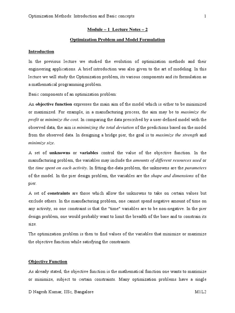 Optimization Methods | PDF