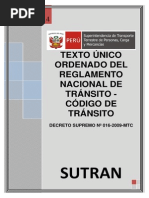TUO Reglamento Nacional de Transito Peru Ds_016-2009-Mtc