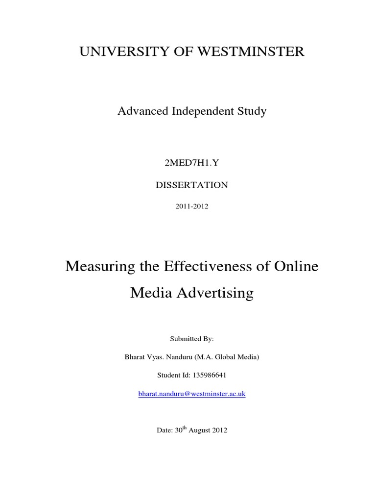Measuring Online Advertising Effectiveness | PDF | Online Advertising ...