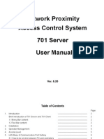 Network Proximity Access Control System 701 Server User Manual