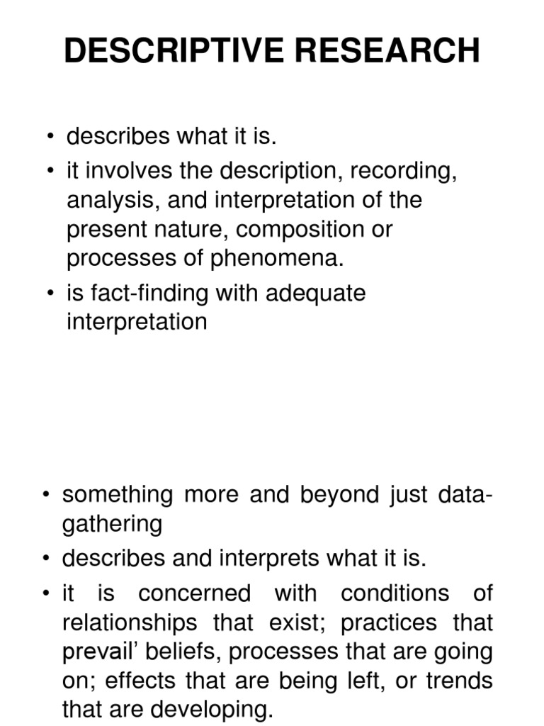 descriptive research topics examples pdf