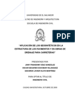 Aplicacion de Los Geosintéticos en La Estructura de Los Pavimentos y en Obras de Drenaje para Carreteras