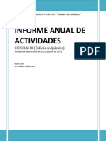 Informe Ciclo Escolar 2011-2012 - Ciencias III