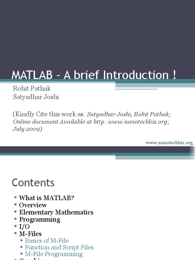 Matlab Vit | PDF | Matlab | Matrix (Mathematics)