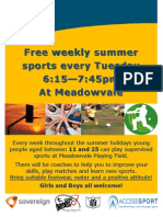 Speedwell Summer Sports Hub Poster