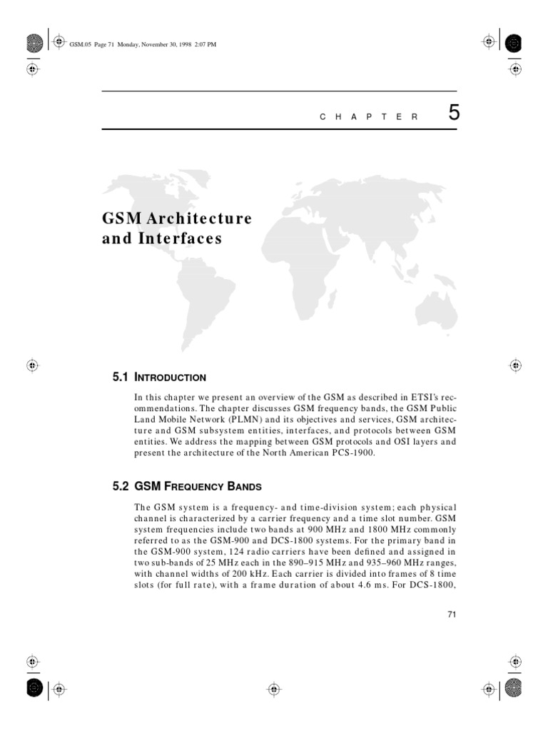 GSM Architecture | PDF | Digital Technology | Data Transmission