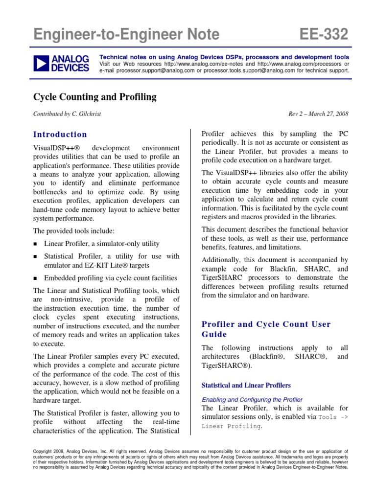 Cycle Counting and Profiling | PDF | Instruction Set | Statistics