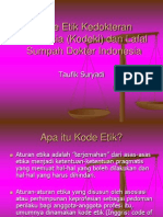 KODE ETIK KEDOKTERAN