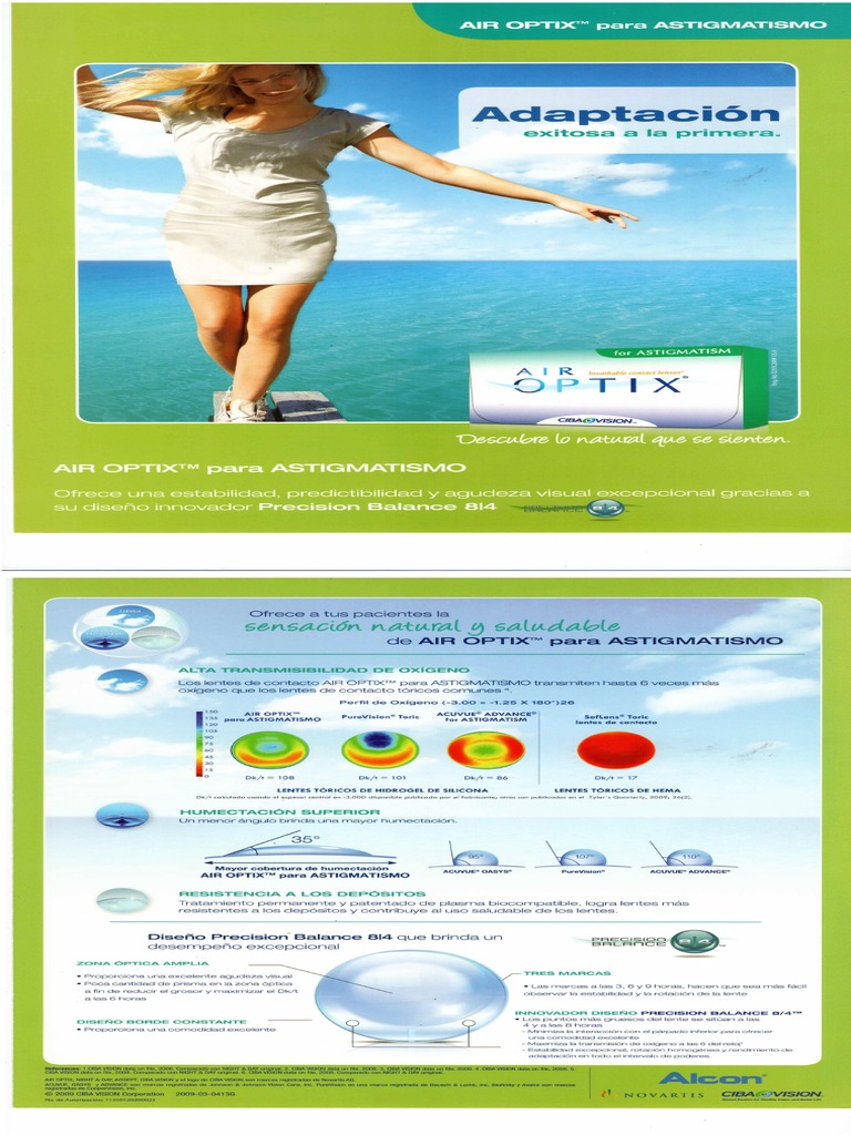 Ficha Tecnica Air Optix Astigmatismo | PDF | Hogar, jardinería y bricolaje