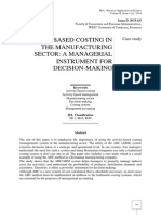 ACTIVITY-BASED COSTING IN THE MANUFACTURING SECTOR