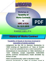 Workshop On: Taxability of Works Contracts