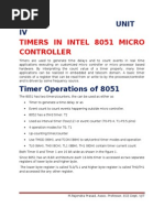 Timers in Intel 8051 Micro Controller: Unit IV