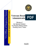 Veterans Benefits Administration: Review of The Special Initiative To Process Rating Claims Pending Over 2 Years