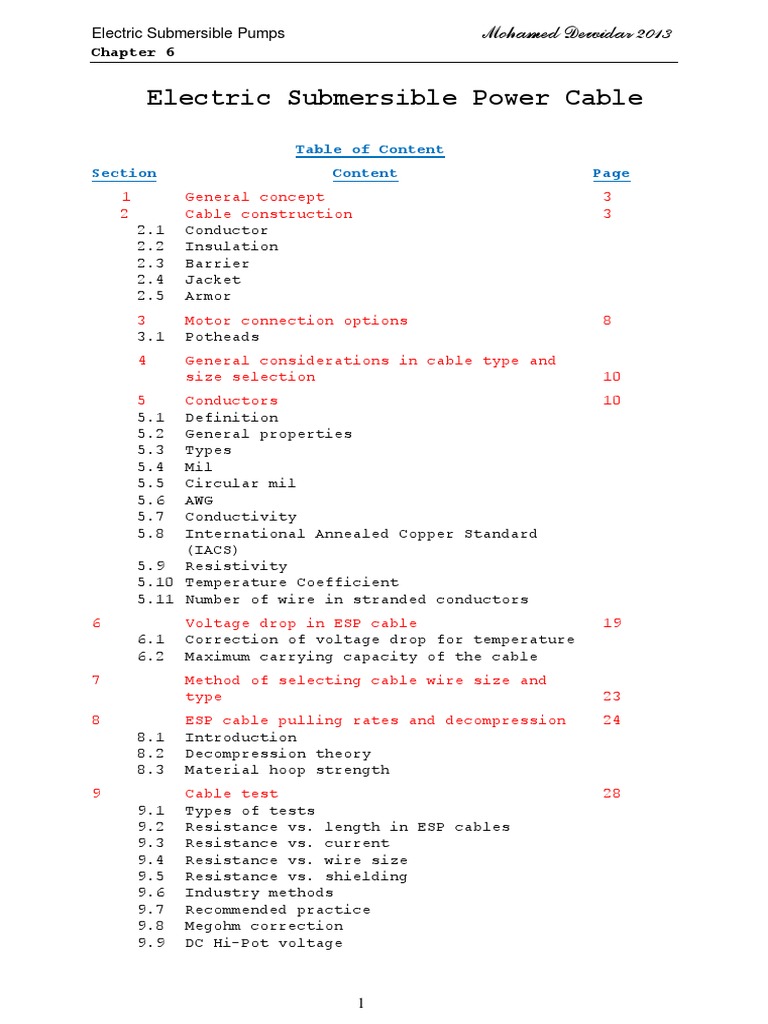 Chapter - 06 Power Cable | PDF | Electrical Resistivity And ...
