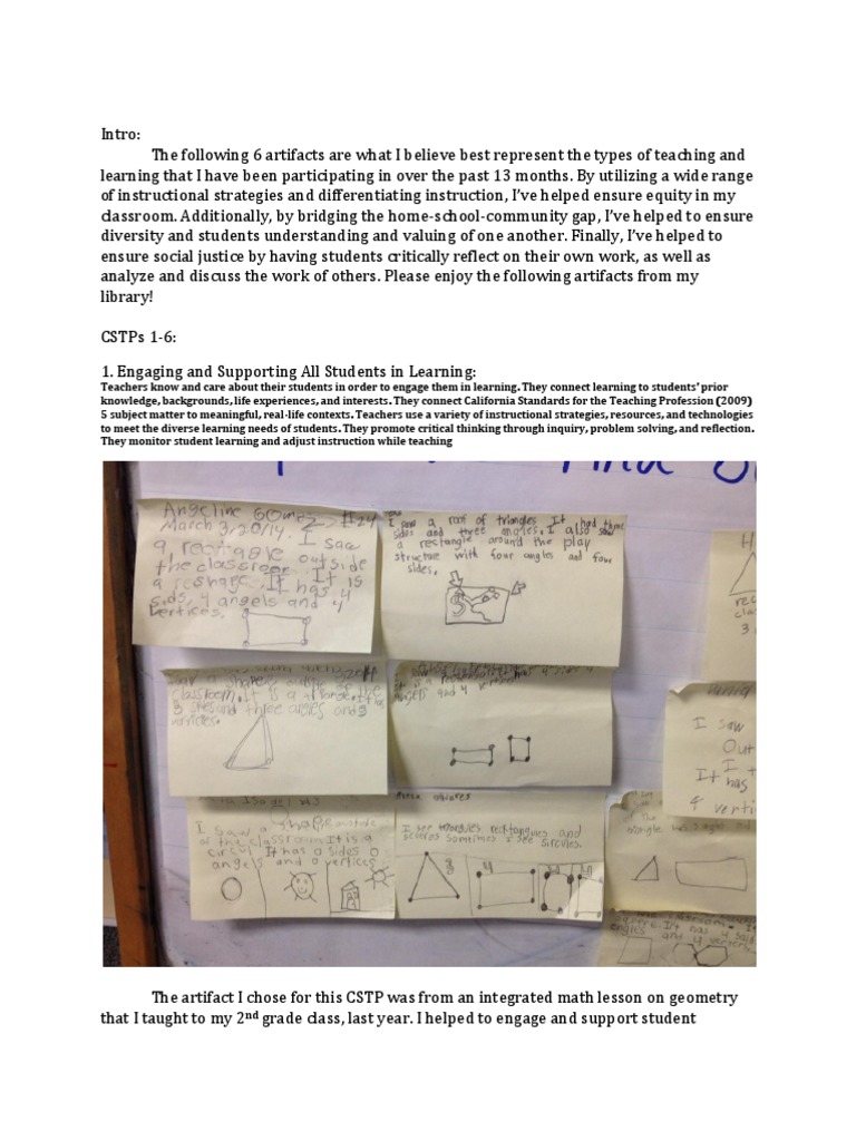 teaching artifacts Teachers Educational Assessment Free 30day