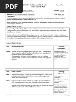 Music Lesson Plan