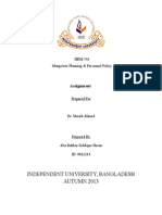 Independent University, Bangladesh AUTUMN 2013: Assignment