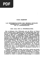 Rabinow Las Representaciones Son Hechos Sociales PDF