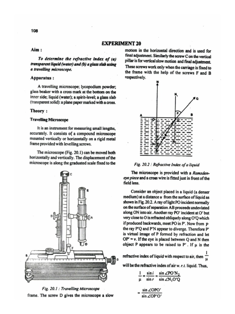 Travelling Microscope