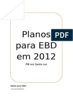 Planos Para EBD Em 2012