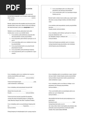 Susunan Acara Walimatul Khitan