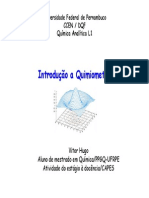 Introdução à Quimiometria: Reconhecimento de Padrões e Calibração Multivariada