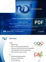 Cyber Security For Major Events: Canada