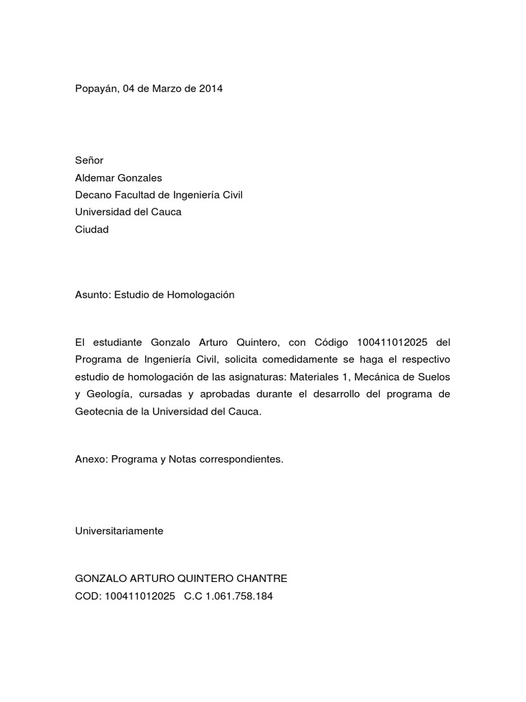 Ejemplo Carta Institucional  PDF  Sectores Economicos  Economía