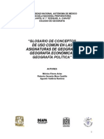 Glosario de Conceptos de Uso Común en Las Asignaturas de Geografía, Geografía Económica y Geografía Política