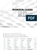 1980 Honda CX500 Owner's Manual