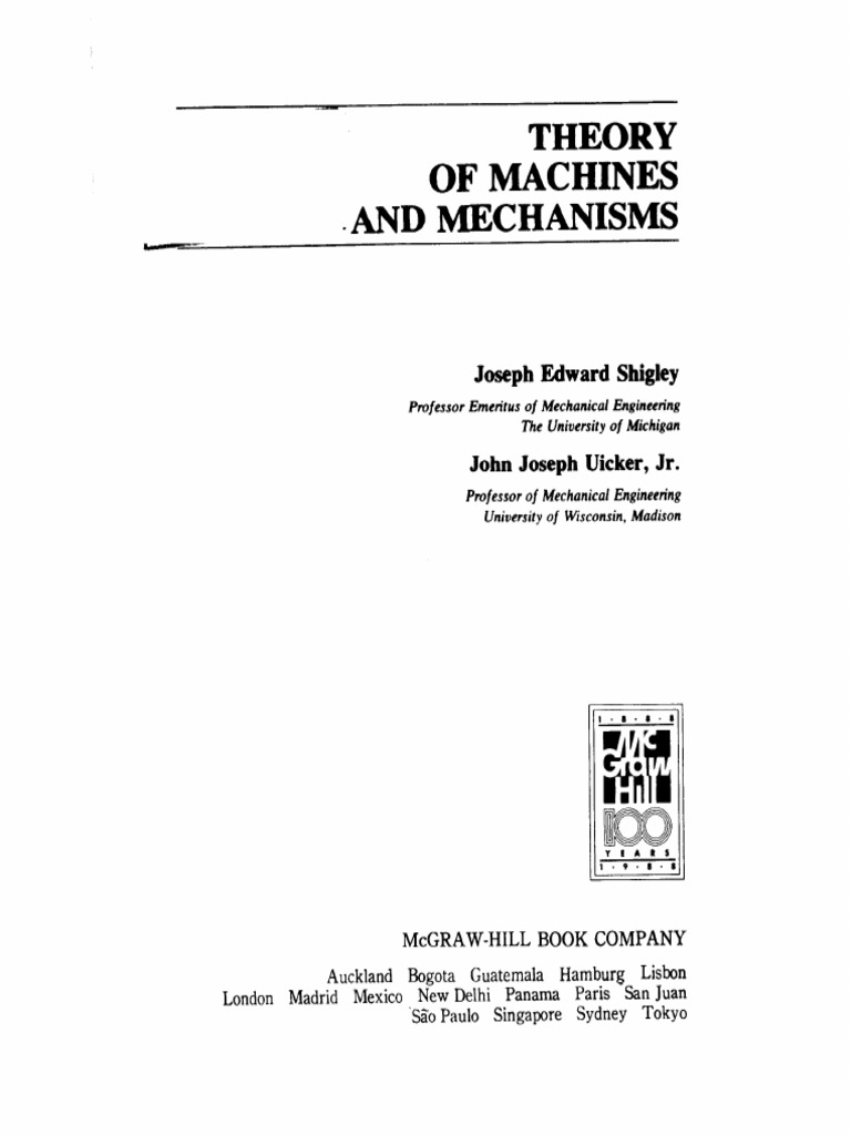 Theory of Machines and Mechanisms | PDF