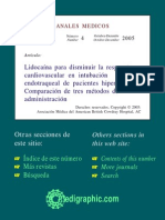 Lidocaína Para Disminuir La Respuesta Cardiovascular en Intubación Endotraqueal de Pacientes Hipertensos. Comparación de Tres Métodos de Administración