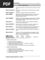 Visual FoxPro Basics and Commands | PDF | Menu (Computing) | Computer File