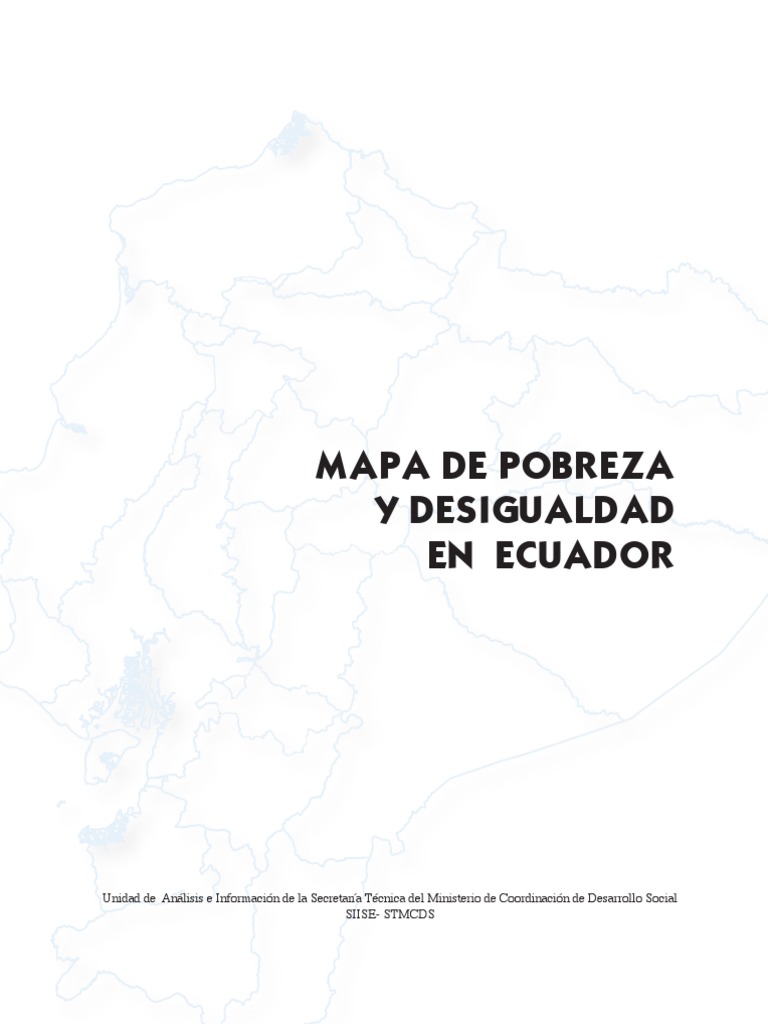Mapa de Pobreza y Desigualdad Ecuador | PDF | Distribución normal | Pobreza