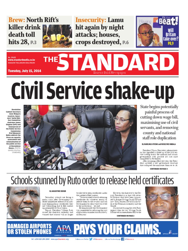 The Standard -2014-07-15 | Loans | Arrest