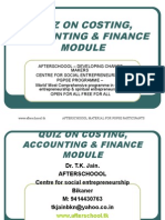 25 JULY QUIZ ON COSTING, ACCOUNTING & FINANCE MODULE
