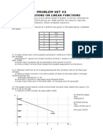 Problem Set #2: Applications On Linear Functions