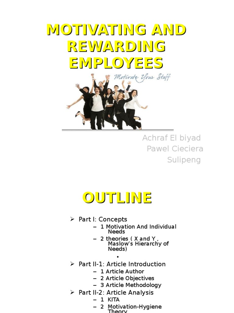 Motivating and Rewarding 3 | PDF | Motivation | Motivational