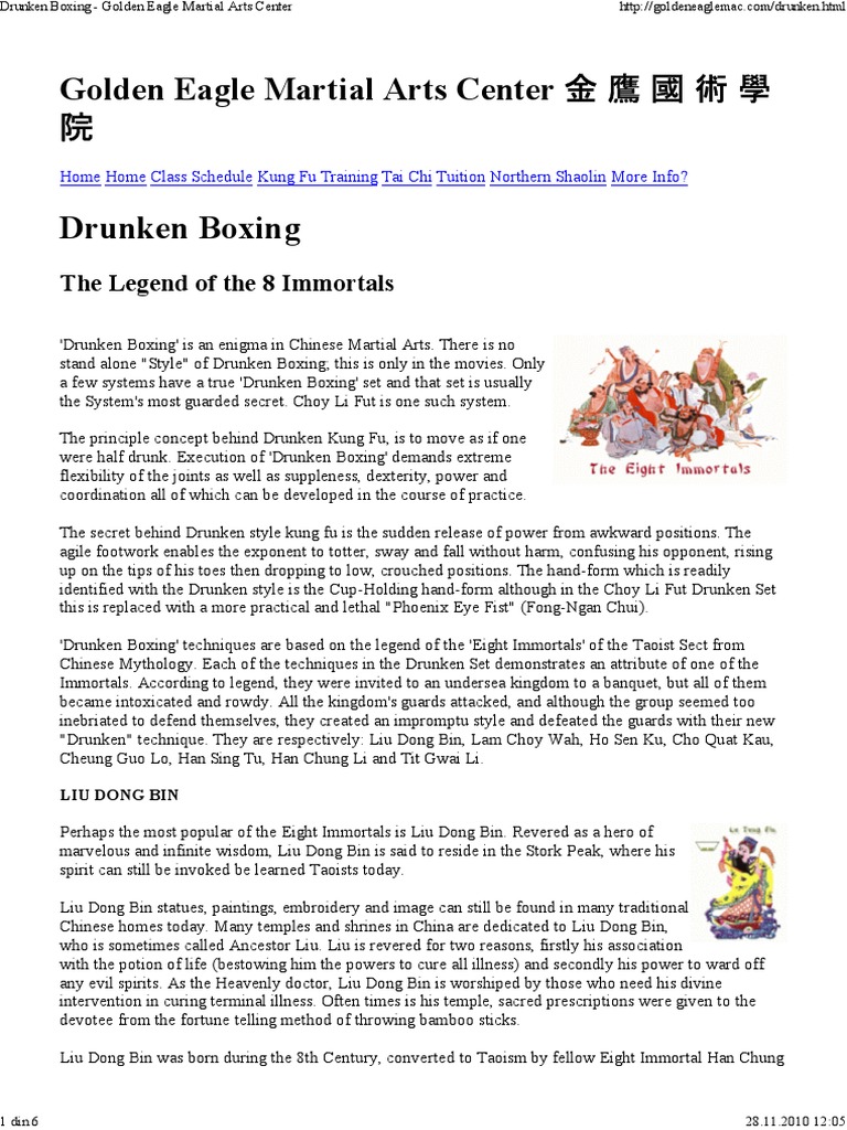 Drunken Boxing Golden Eag Chinese Martial Arts