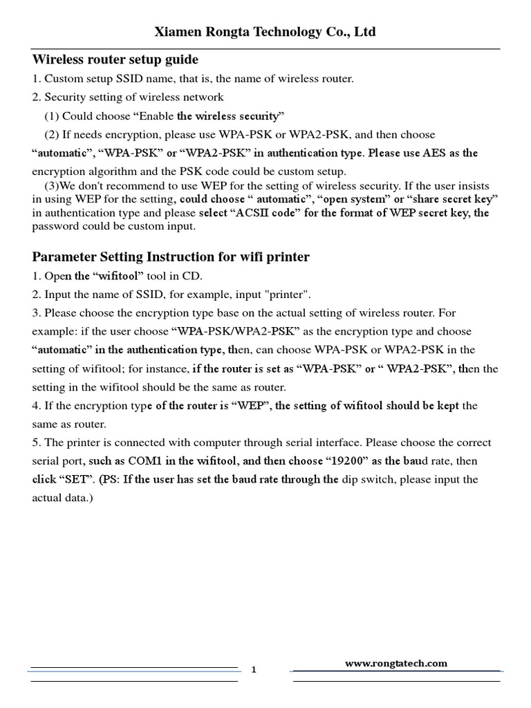 Wifi Printer Setting Guide | PDF | Wi Fi | Computer Network