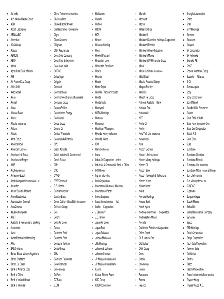 Fortune 500 Companies PDF