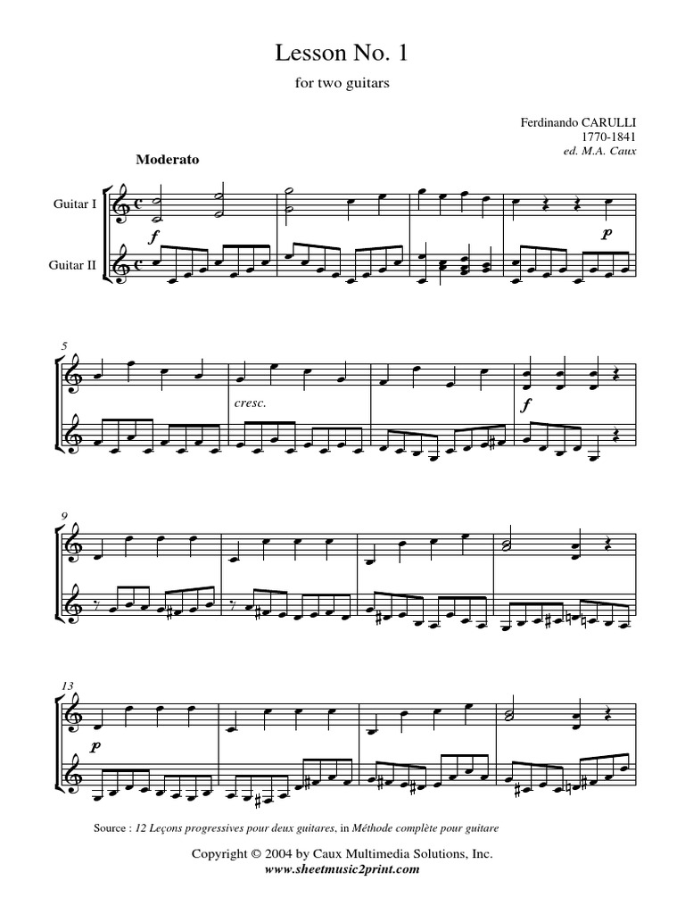 Lesson 1 Guitar Duet | PDF