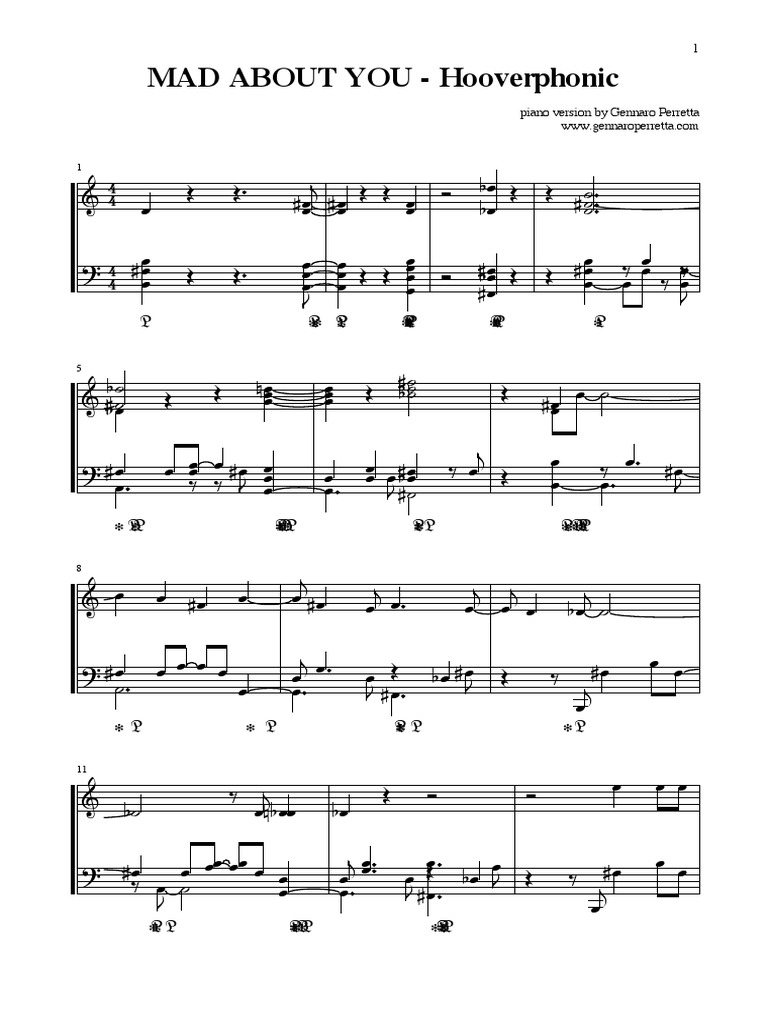 Mad About You Hooverphonic (SCORE Piano Version by Genper2009) PDF