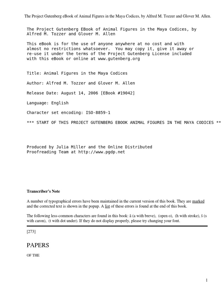 Papers: Transcriber's Note | PDF | Bees | Maya Civilization