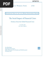 The Social Impact of Financial Crises: Policy Research Working Paper 6703