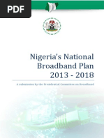 The Nigerian National Broadband Plan 2013