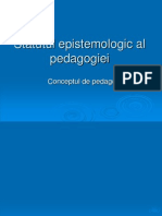 Statutul Epistemologic Al Pedagogiei-1